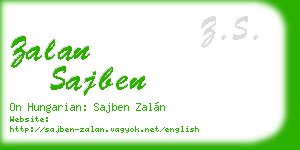 zalan sajben business card